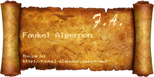Faukel Algernon névjegykártya