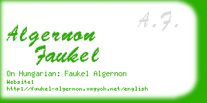 algernon faukel business card